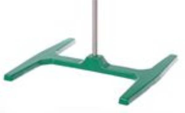 Stand with base plate H-shaped